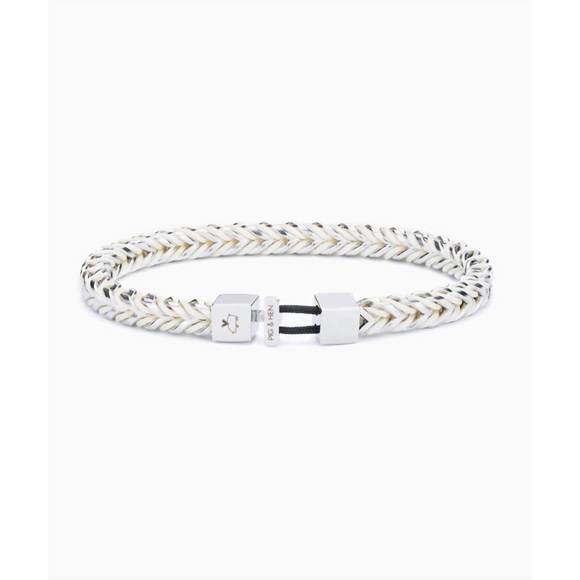 Silver Braided Men's Bracelet - Picture 1 of 5